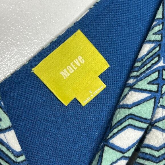 Maeve by Anthropologie Geometric Print Sleeveless V-Neck Mini Dress Size 2 - Picture 5 of 11